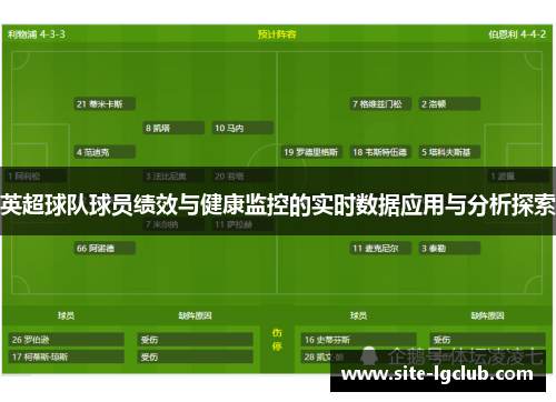英超球队球员绩效与健康监控的实时数据应用与分析探索