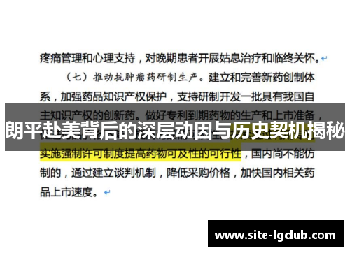 朗平赴美背后的深层动因与历史契机揭秘